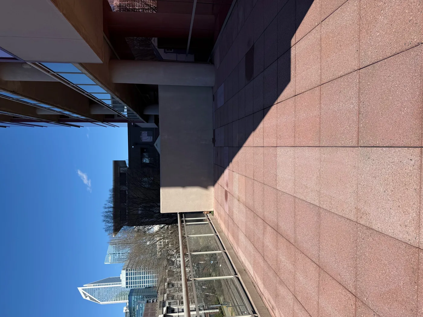 Dirty commercial rooftop terrace before pressure washing