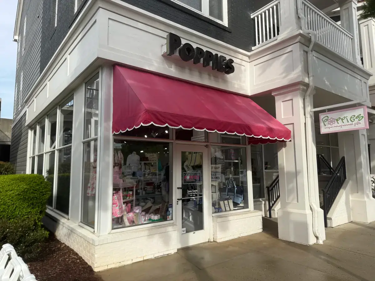 Clean commercial storefront after pressure washing